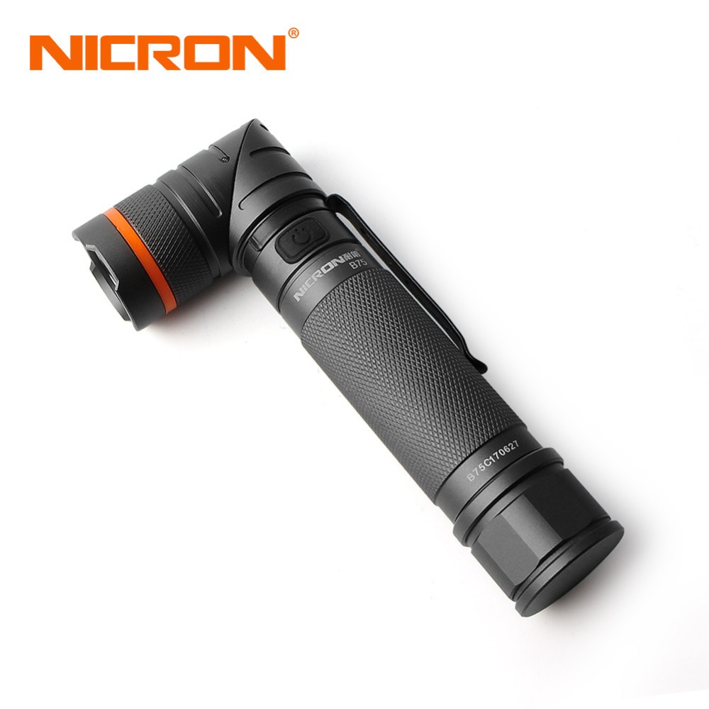 NICRON B75 CREE XP-G2 S2 300LM Magnet 90 Rechargeable Twist Flas